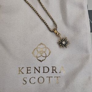 Kendra Scott Gold Tone Starburst Necklace Adjustable